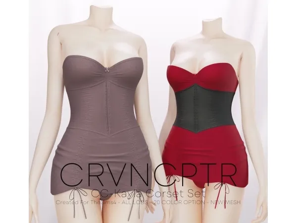 Alpha Kayla Corset Set - The Sims 4 Custom Content