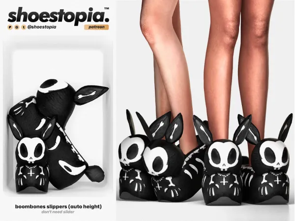 Alpha Shoestopia boombones slippers - The Sims 4 Custom Content