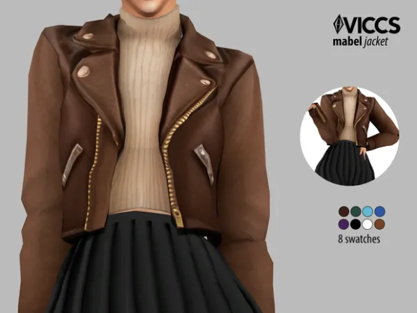 Maxis Match VICCS_MABEL JACKET (TEEN ELDER) - The Sims 4 Custom Content