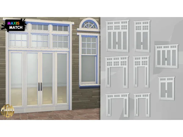 Maxis Match Willard Set Part4 Doors and Arches by Mincsims - The Sims 4 Custom Content