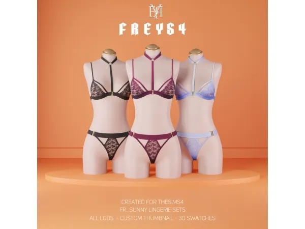 Mix FR_Sunny Lingerie Sets - The Sims 4 Custom Content