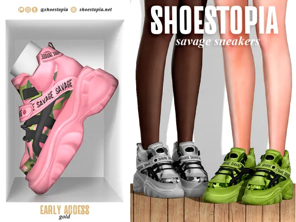 Alpha Shoestopia Savage Sneakers - The Sims 4 Custom Content