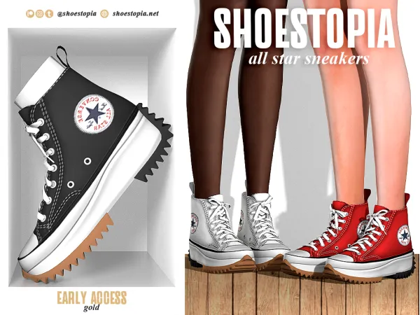 Alpha Shoestopia All Stars Sneaker - The Sims 4 Custom Content