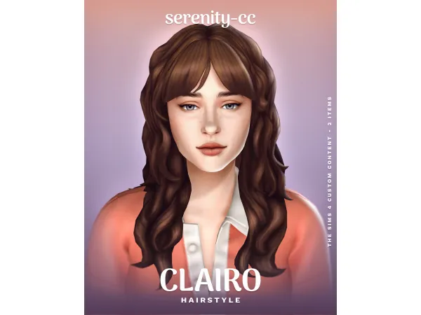 Maxis Match Clairo Hairstyle by Serenity - The Sims 4 Custom Content