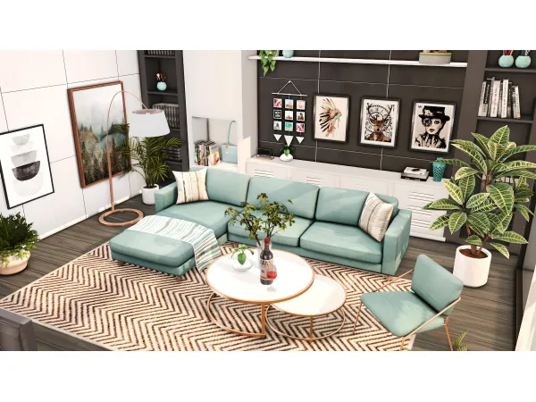 Mix Florenca Living Room by miwisimsie - The Sims 4 Custom Content