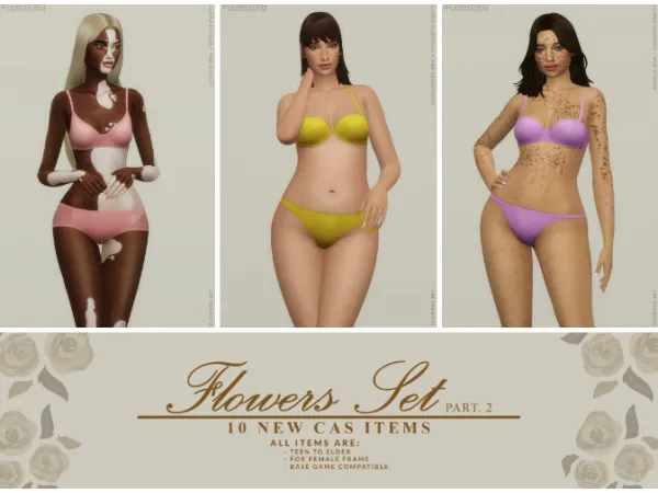 Maxis Match FLOWERS SET PART 2 by candysims4 - The Sims 4 Custom Content
