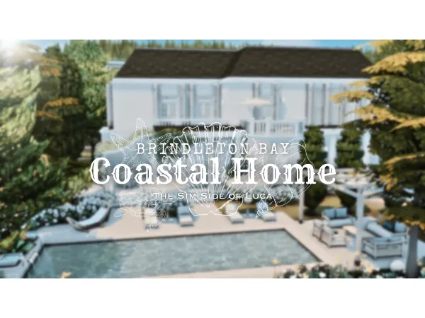 Mix Coastal Home Brindleton Bay by TheSimSideofLuca - The Sims 4 Custom Content