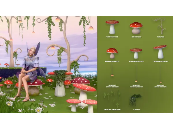 Maxis Match Room of the Day Lorelei Fairy Living Set 2 - The Sims 4 Custom Content