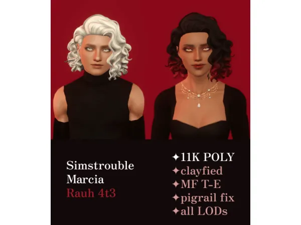 simstroubleu2019s marcia hairstyle converted for by rauh - The Sims 3 Custom Content