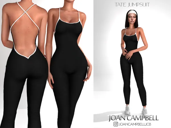 Alpha TATE JUMPSUIT by Joan_Campbell_Beauty_ - The Sims 4 Custom Content