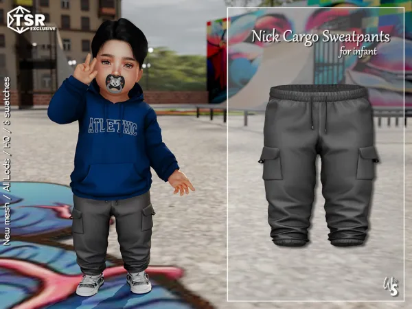 Mix Nick Cargo Sweatpants for infant - The Sims 4 Custom Content