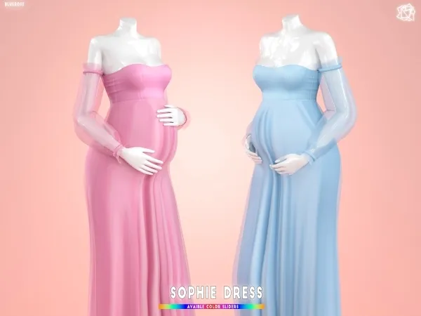 Mix Sophie Dress Pregnant cloth brsims - The Sims 4 custom content