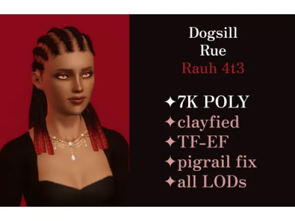 Dogsillu2019s Rue hairstyle converted for by rauh - The Sims 3 Custom Content