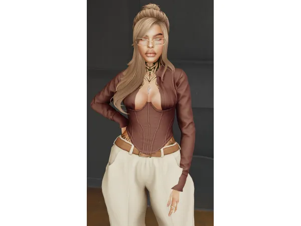 [Belaloallure]_Olya_corset_shirt_top 4T3 by nakiri88 - The Sims 3 Custom Content