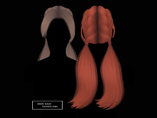 Alpha Erin Hair - The Sims 4 Custom Content