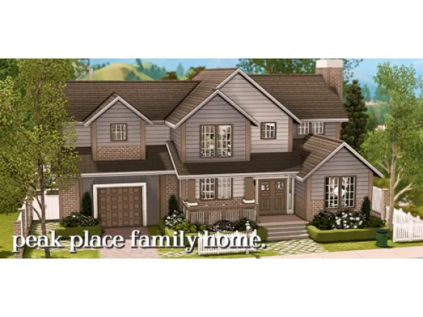 Sims 3 Mix Simple Houses CC: peak place family home. by shellsea