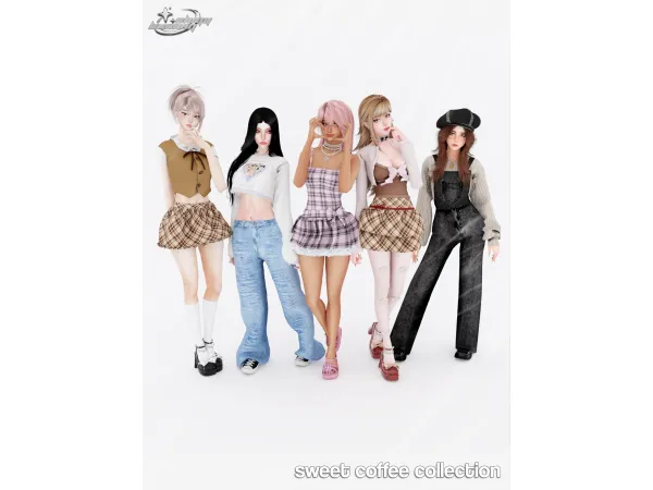 Alpha SWEET COFFEE COLLECTION - The Sims 4 Custom Content