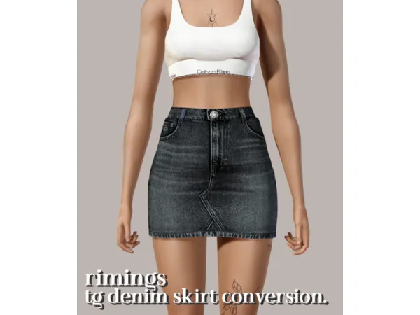 rimings tg denim skirt conversion by shellsea - The Sims 3 Custom Content