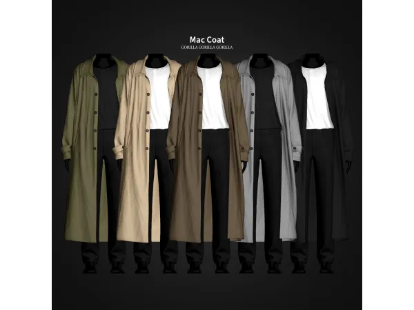 Alpha Mac Coat by gorillax3 - The Sims 4 Custom Content