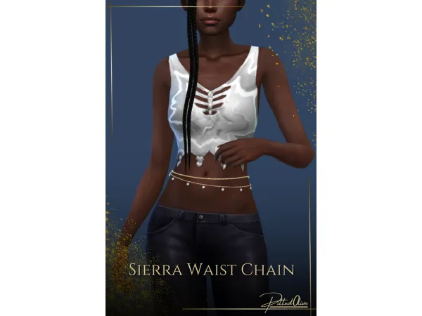 Alpha Sierra Waist Chain by Pitted0live - The Sims 4 Custom Content