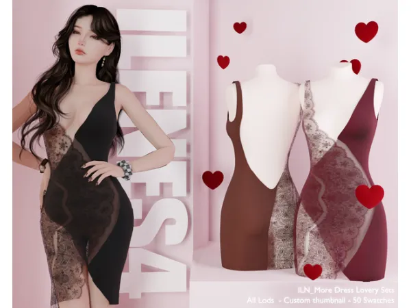 Alpha ILN More Dress - The Sims 4 Custom Content