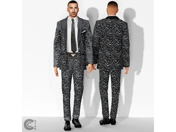 Alpha Men Sequin Suit - The Sims 4 Custom Content