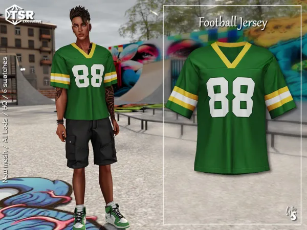 Alpha Street Set Football Jersey - The Sims 4 Custom Content