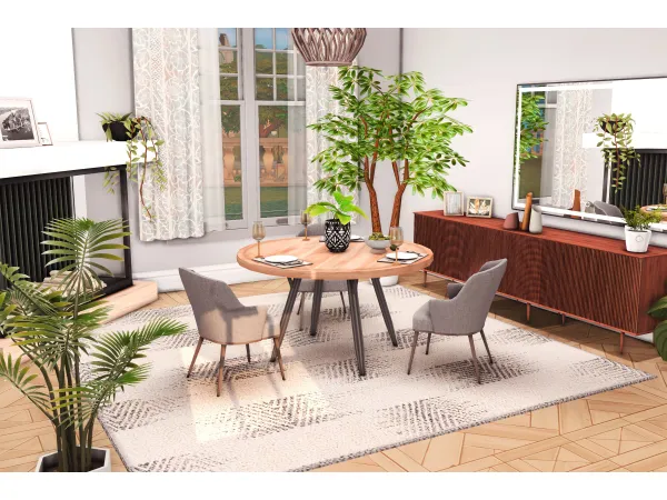Mix Rilma Dining Room by miwisimsie - The Sims 4 Custom Content