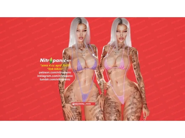 Alpha Nitropanic_Link Bikini - The Sims 4 Custom Content