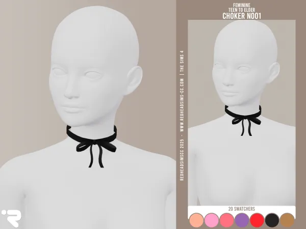 Alpha AF CHOKER N001 - The Sims 4 Custom Content
