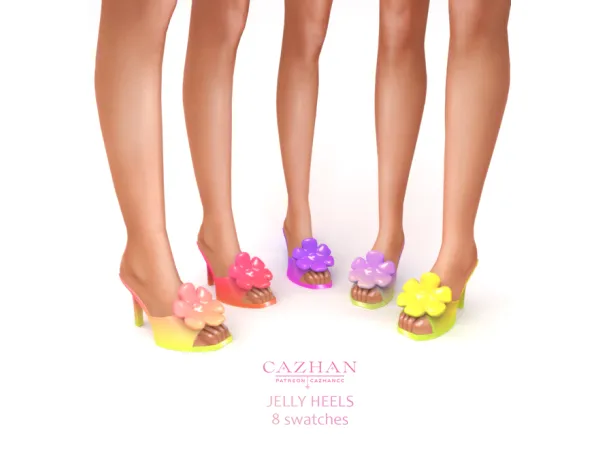 Alpha [JELLY HEELS] shoes by Cazhancc - The Sims 4 Custom Content