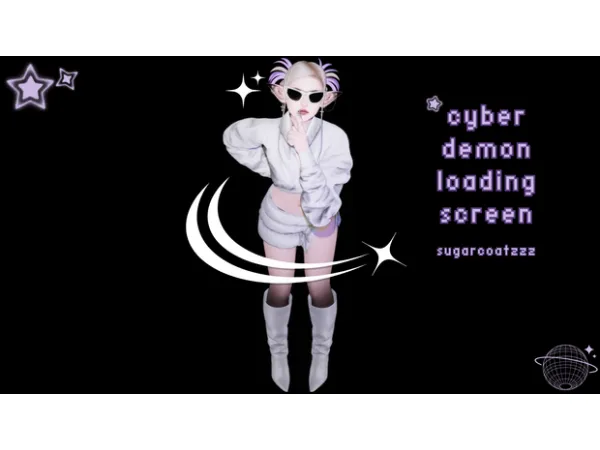 Mix cyber angel cyber demon loading screens by Sugarcoatzzz - The Sims 4 Custom Content