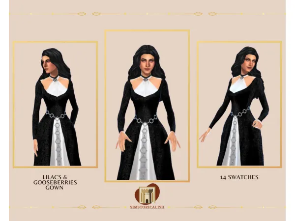 Maxis Match Lilacs Gooseberries Gown by simstoricalish - The Sims 4 Custom Content