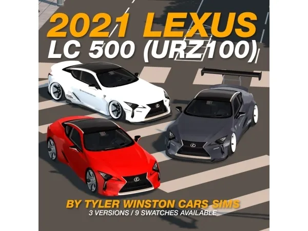 Alpha Tyler Winston Cars 2021 Lexus LC500 - The Sims 4 Custom Content