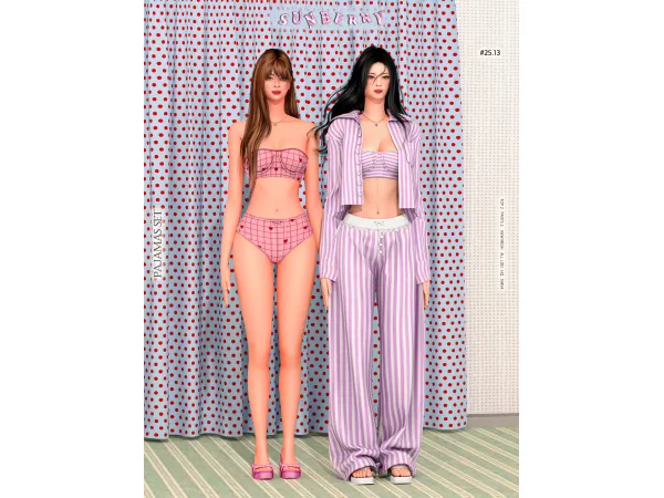Alpha [SUNBERRY] 2513 Pajamas - The Sims 4 Custom Content