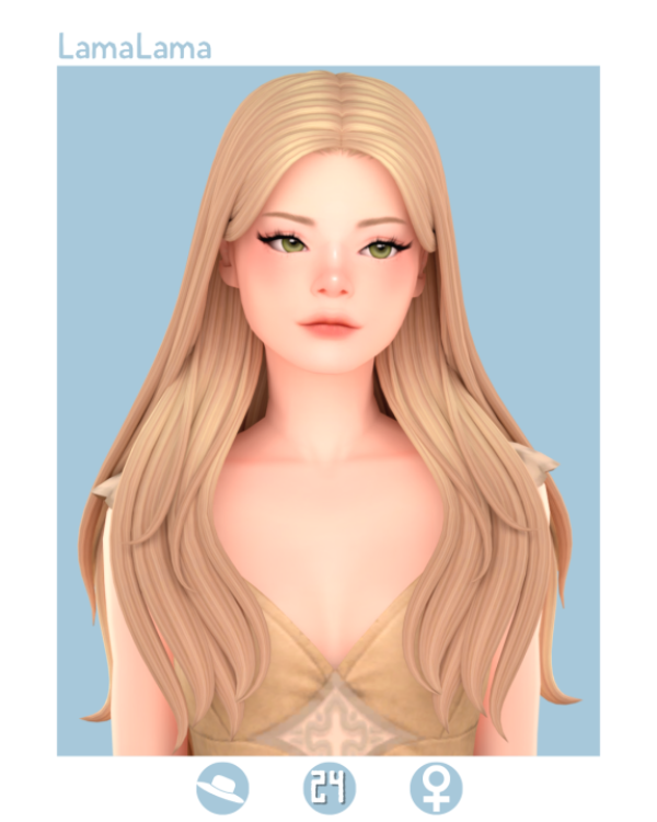 Maxis Match LamaLama Hair Clio by lama_lama - The Sims 4 Custom Content