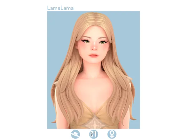 Maxis Match LamaLama Hair Clio - The Sims 4 Custom Content