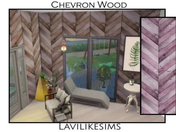 Mix Chevron Wood by lavilikesims - The Sims 4 Custom Content