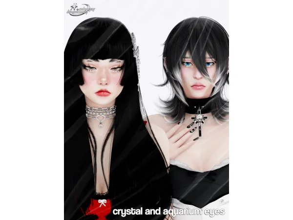 Alpha CRYSTAL AND AQUARIUM EYES - The Sims 4 Custom Content