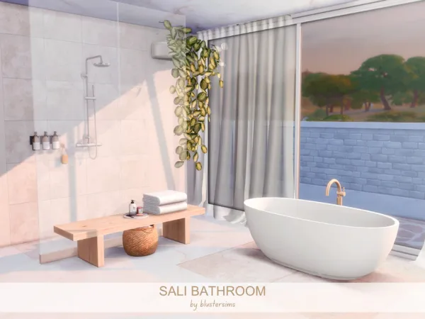 Alpha Sali Bathroom by BlusterSims - The Sims 4 Custom Content