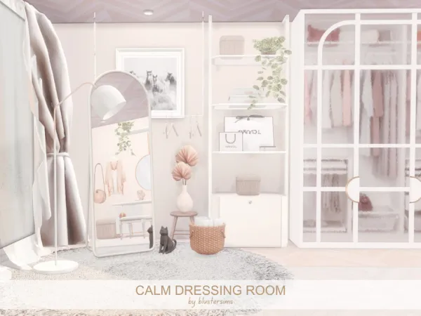 Maxis Match Calm Dressing Room by BlusterSims - The Sims 4 Custom Content