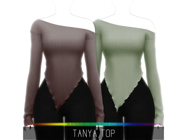 Alpha TANYA TOP by simpliciaty - The Sims 4 Custom Content