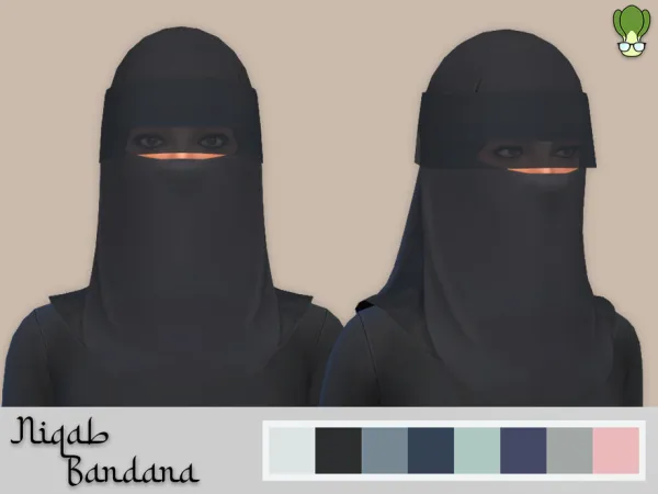 Maxis Match Niqab Bandana 3 by kapakijo - The Sims 4 Custom Content