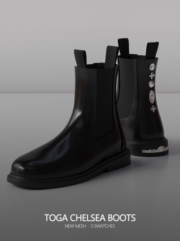 Alpha TOGA Chelsea Boots by simsfinds - The Sims 4 Custom Content