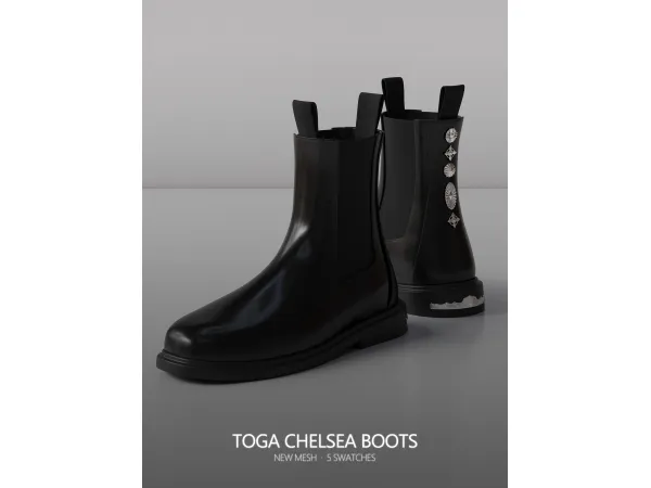 Alpha TOGA Chelsea Boots by rona_sims - The Sims 4 Custom Content