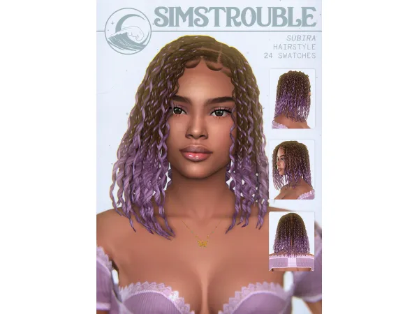 Maxis Match Subira Hairstyle by simstrouble - The Sims 4 Custom Content