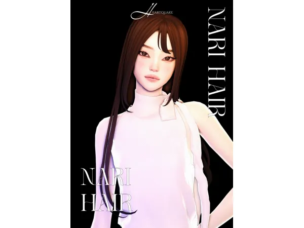Maxis Match heartquake u2661 nari hair - The Sims 4 Custom Content