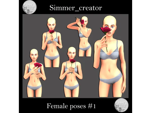 Mix Female poses 1 by Meow_creator - The Sims 4 Custom Content