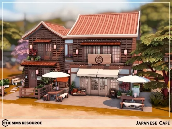 Maxis Match Japanese Cafe - The Sims 4 Custom Content