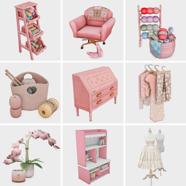 Maxis Match girly sewing room sims 4 finds by simsfinds - The Sims 4 Custom Content